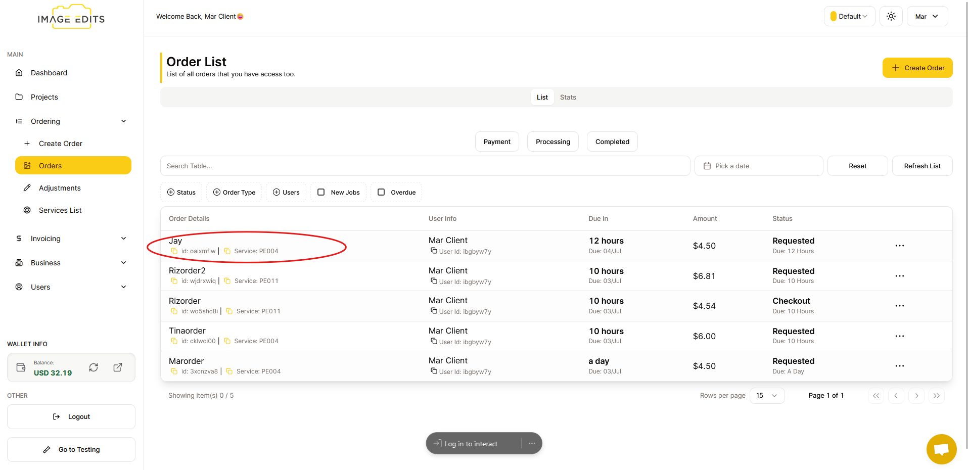 View Order Images With Card | Image Edits Docs